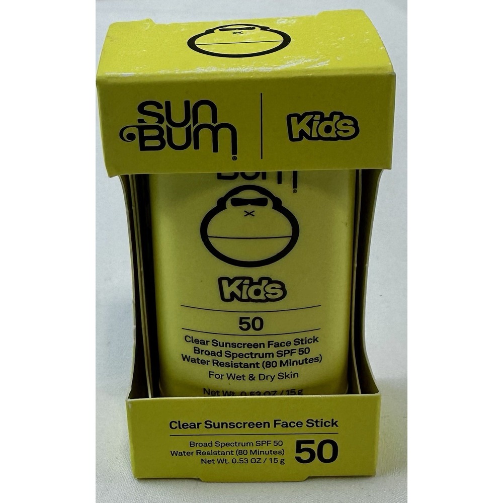 Sun Bum Kids Clear Sunscreen Face Stick SPF 50‎ Broad Spectrum Water Resistant